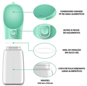 Garrafa bebedouro portátil para Pet